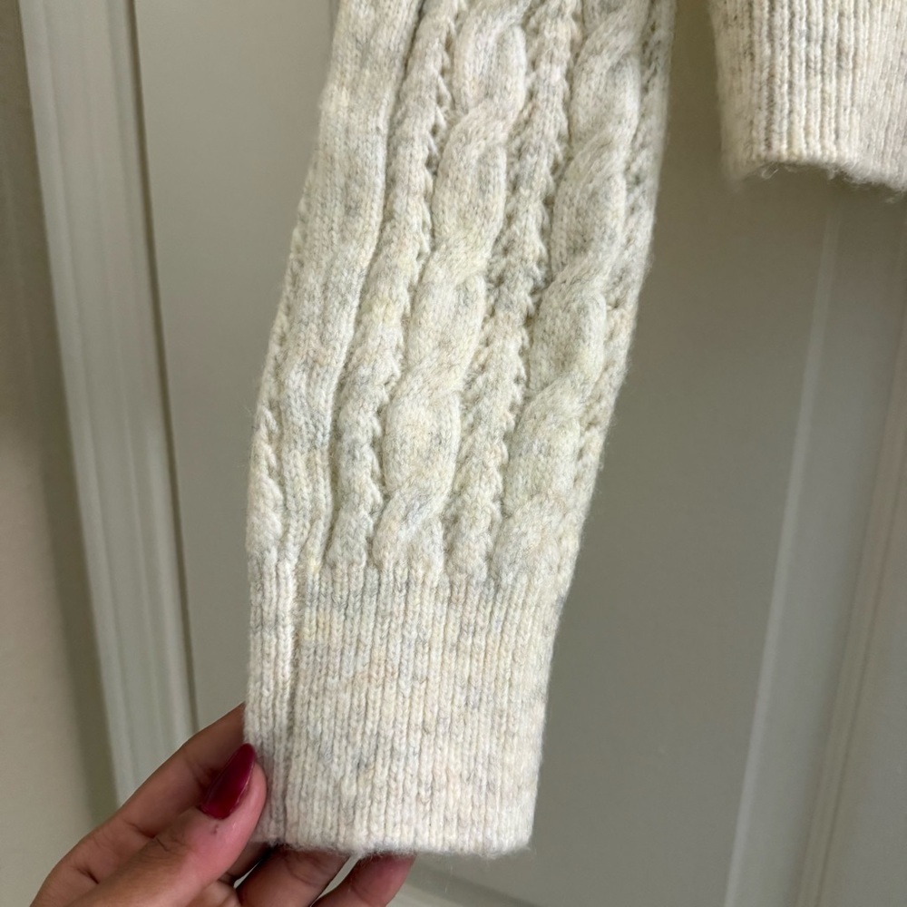 NWT Mango Knit Braided Cardigan with Lace Details - Picture 8 of 10